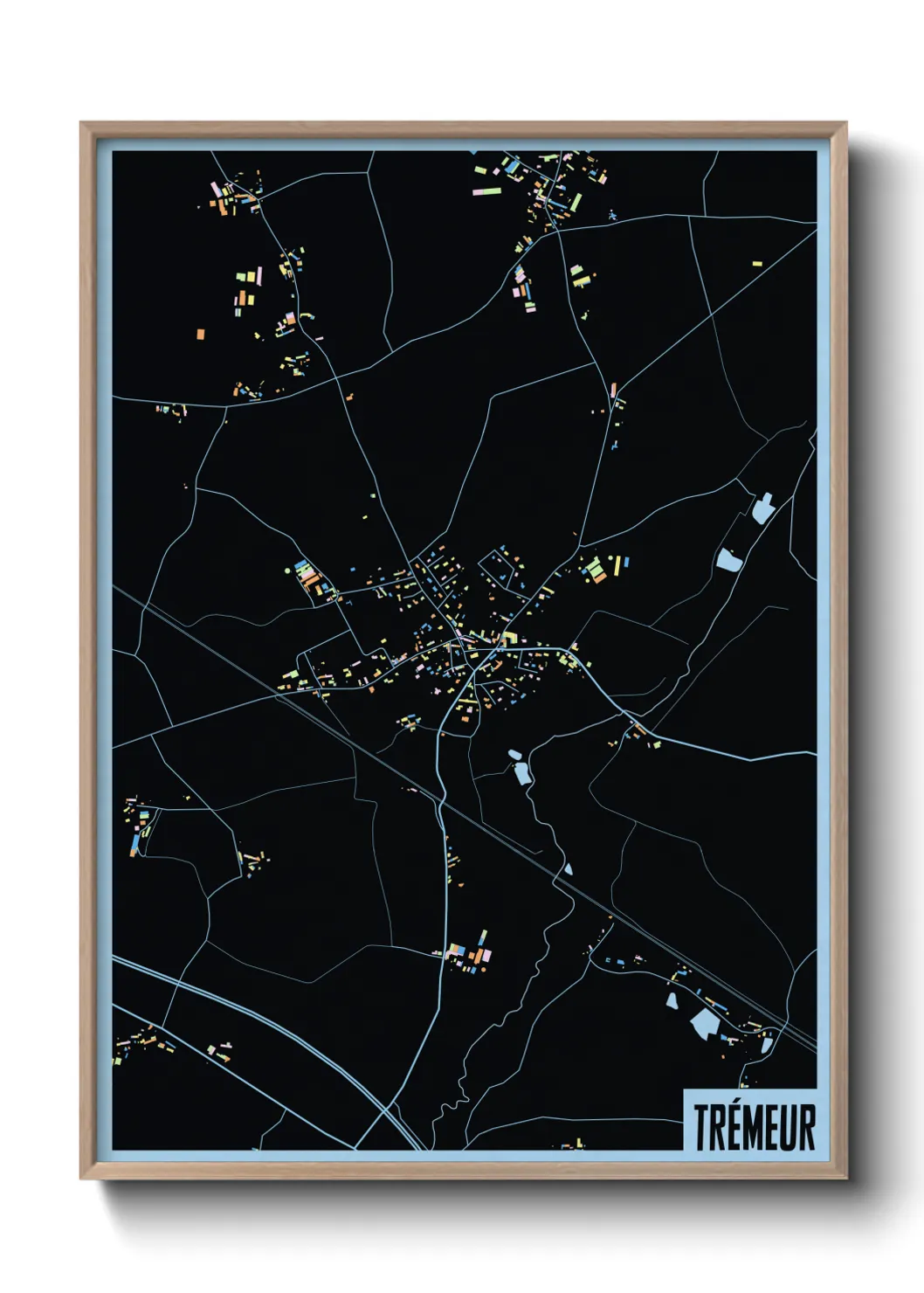 Une affiche de carte sur Trémeur