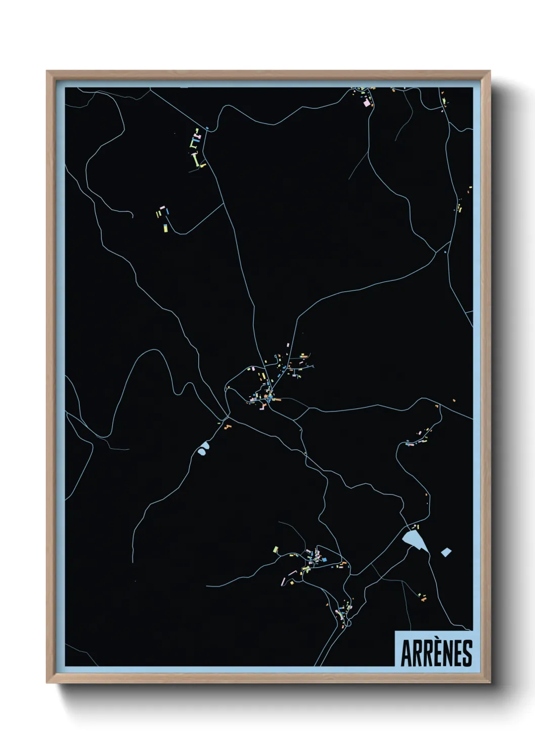 Une affiche de carte sur Arrènes