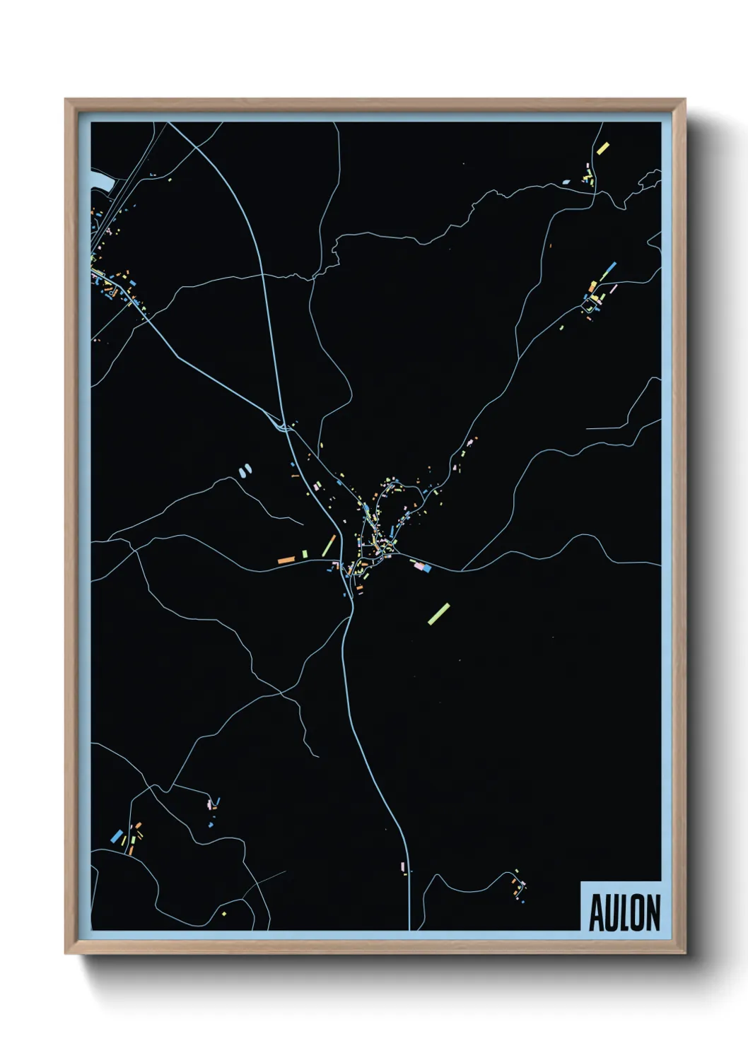 Une affiche de carte sur Aulon