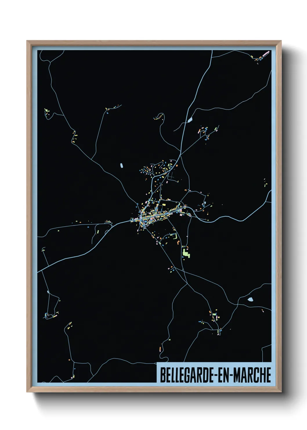 Une affiche de carte sur Bellegarde-en-Marche