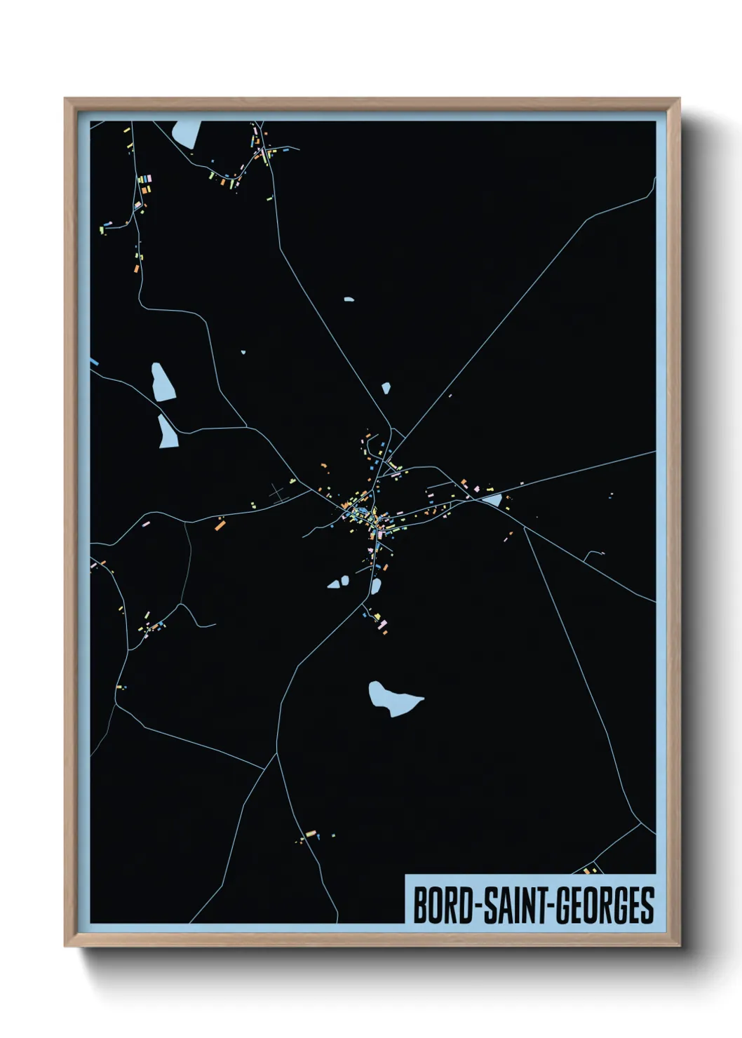 Une affiche de carte sur Bord-Saint-Georges