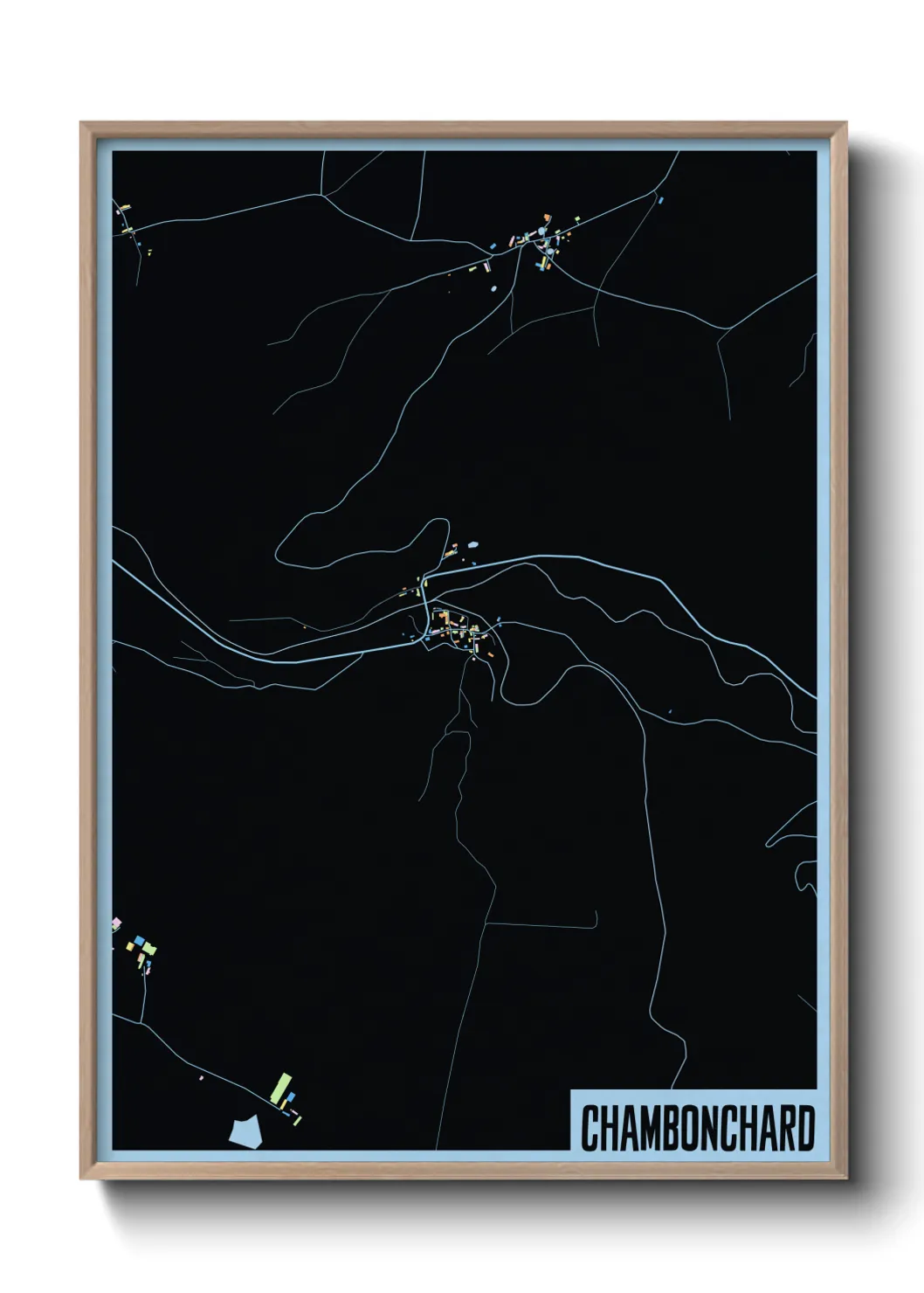 Une affiche de carte sur Chambonchard