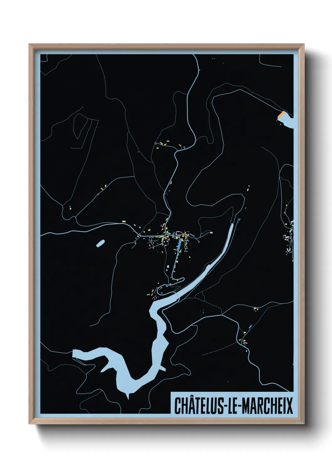 Un poster carteChâtelus-le-Marcheix