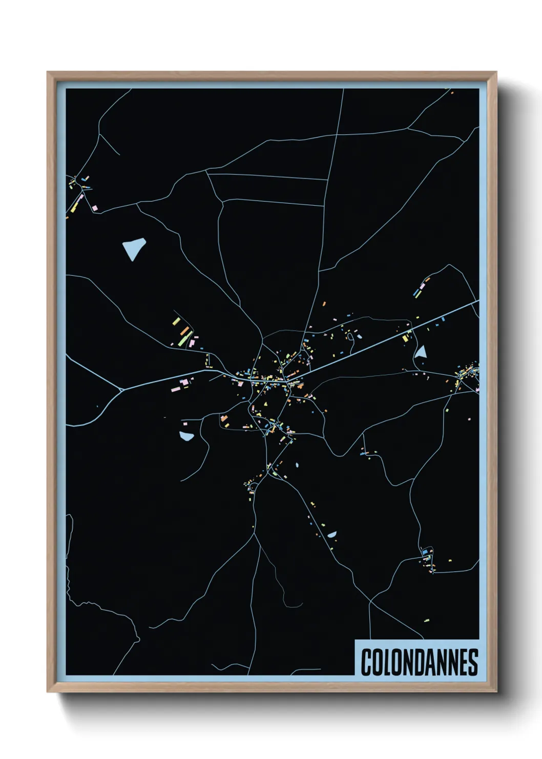 Une affiche de carte sur Colondannes