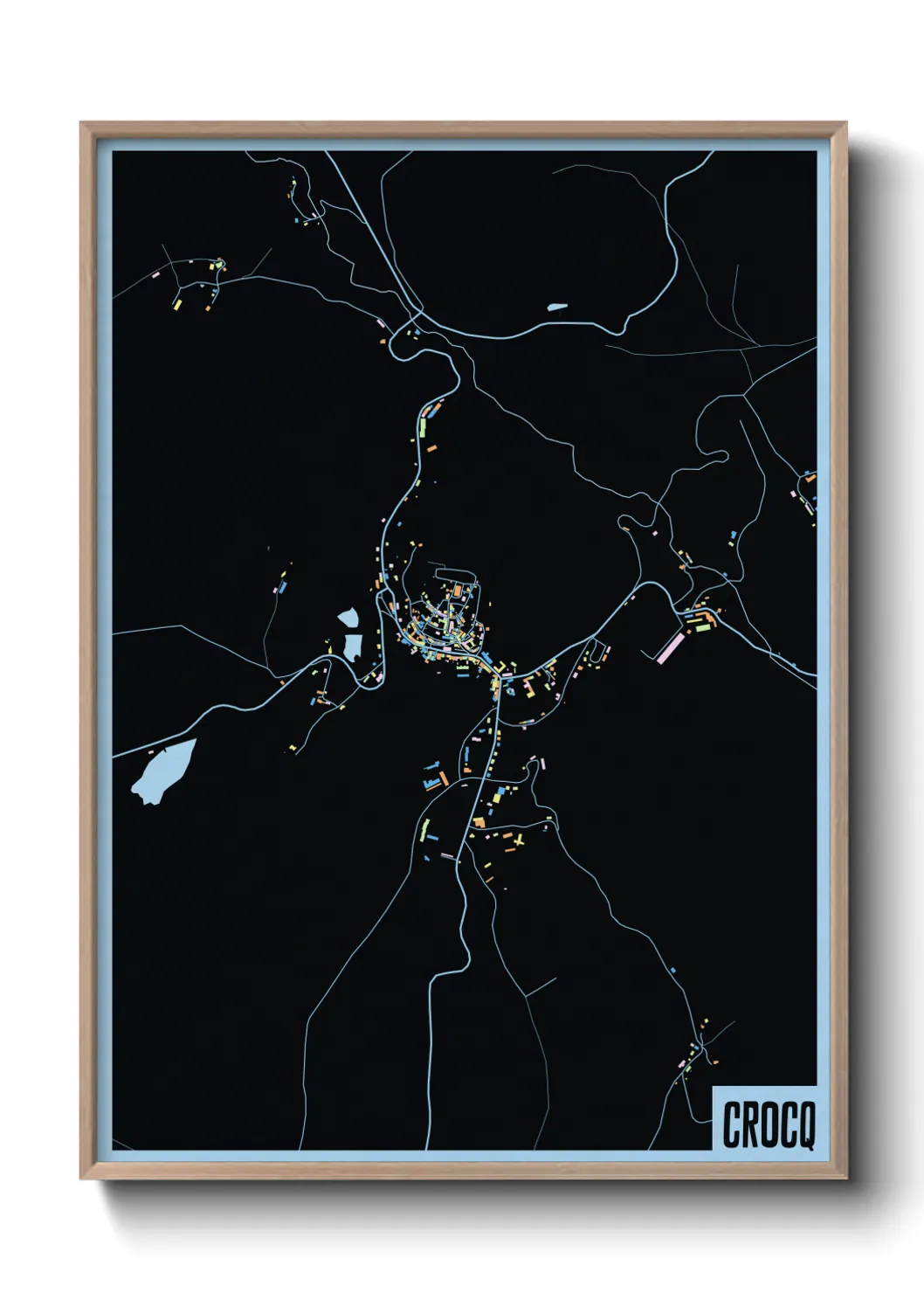 Une affiche de carte sur Crocq