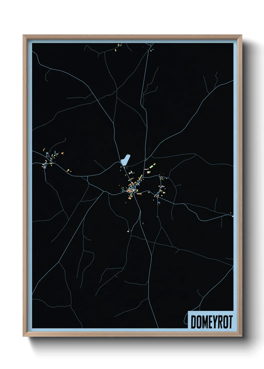 Une affiche de carte sur Domeyrot