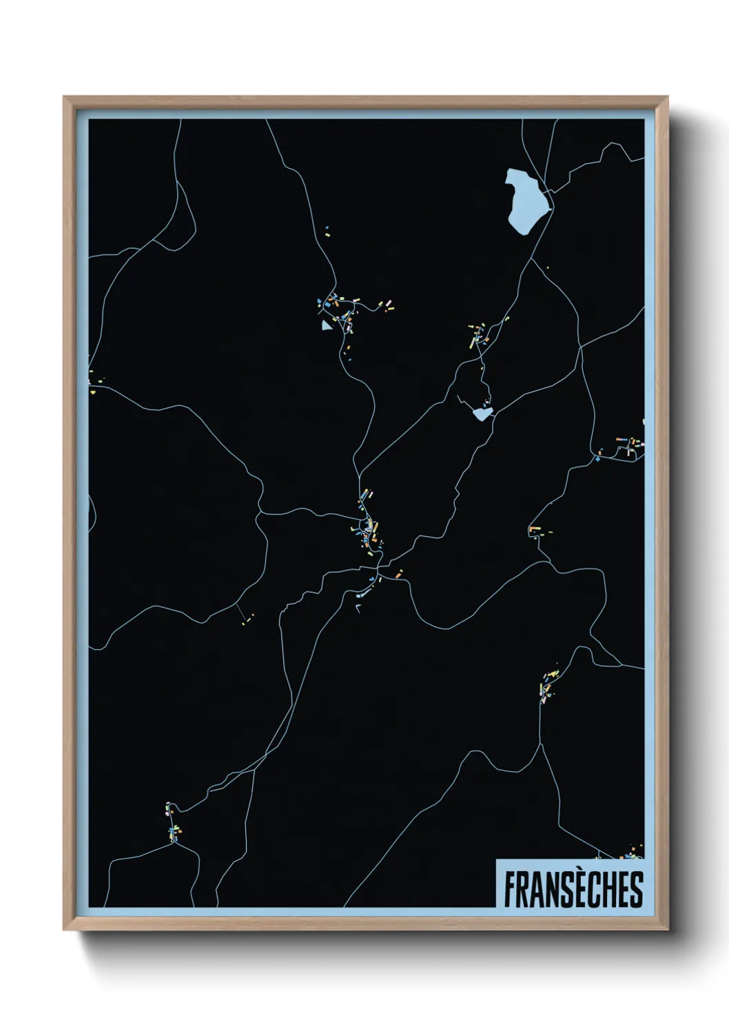 Une affiche de carte sur Fransèches