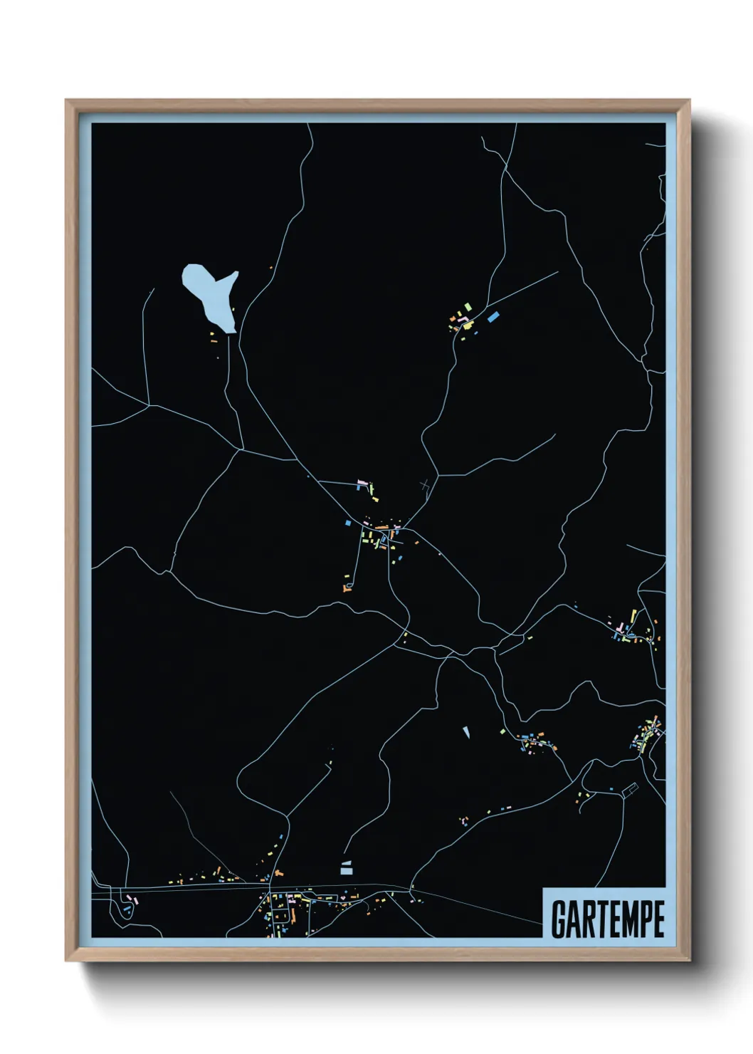 Une affiche de carte sur Gartempe