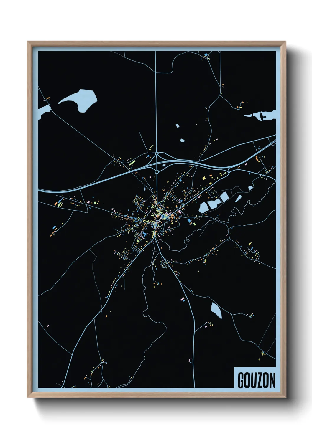 Une affiche de carte sur Gouzon