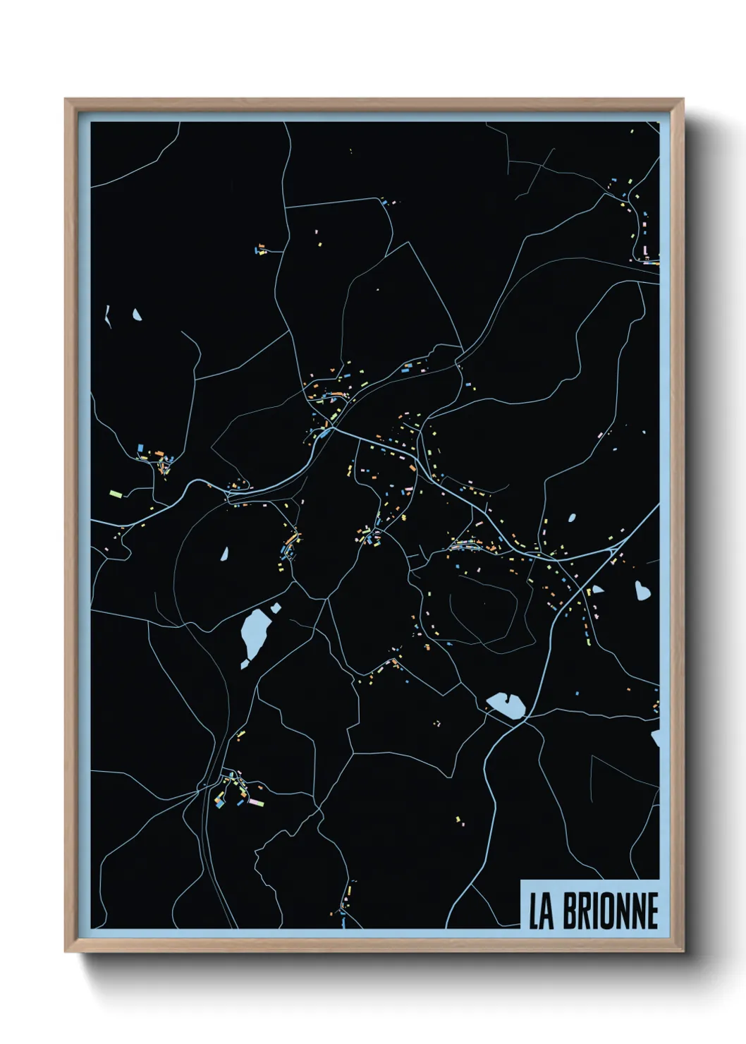 Une affiche de carte sur La Brionne