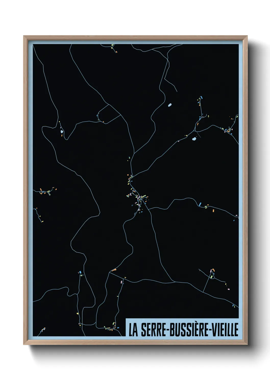 Une affiche de carte sur La Serre-Bussière-Vieille