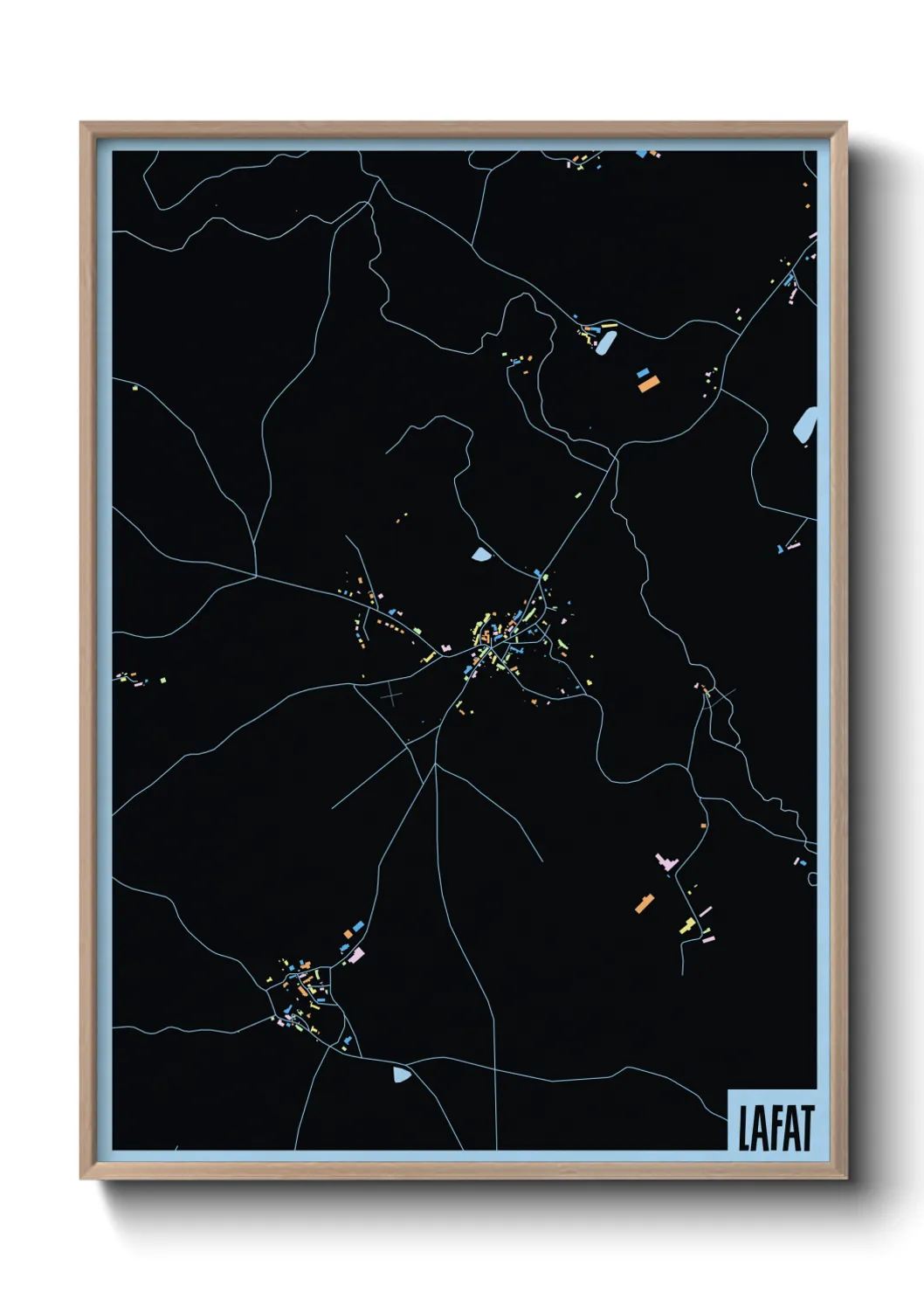 Une affiche de carte sur Lafat