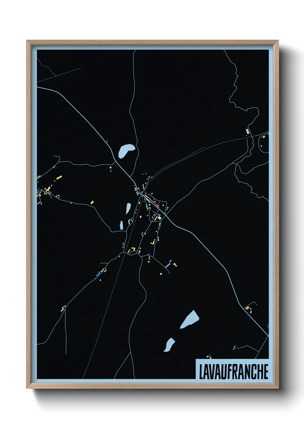 Une affiche de carte sur Lavaufranche