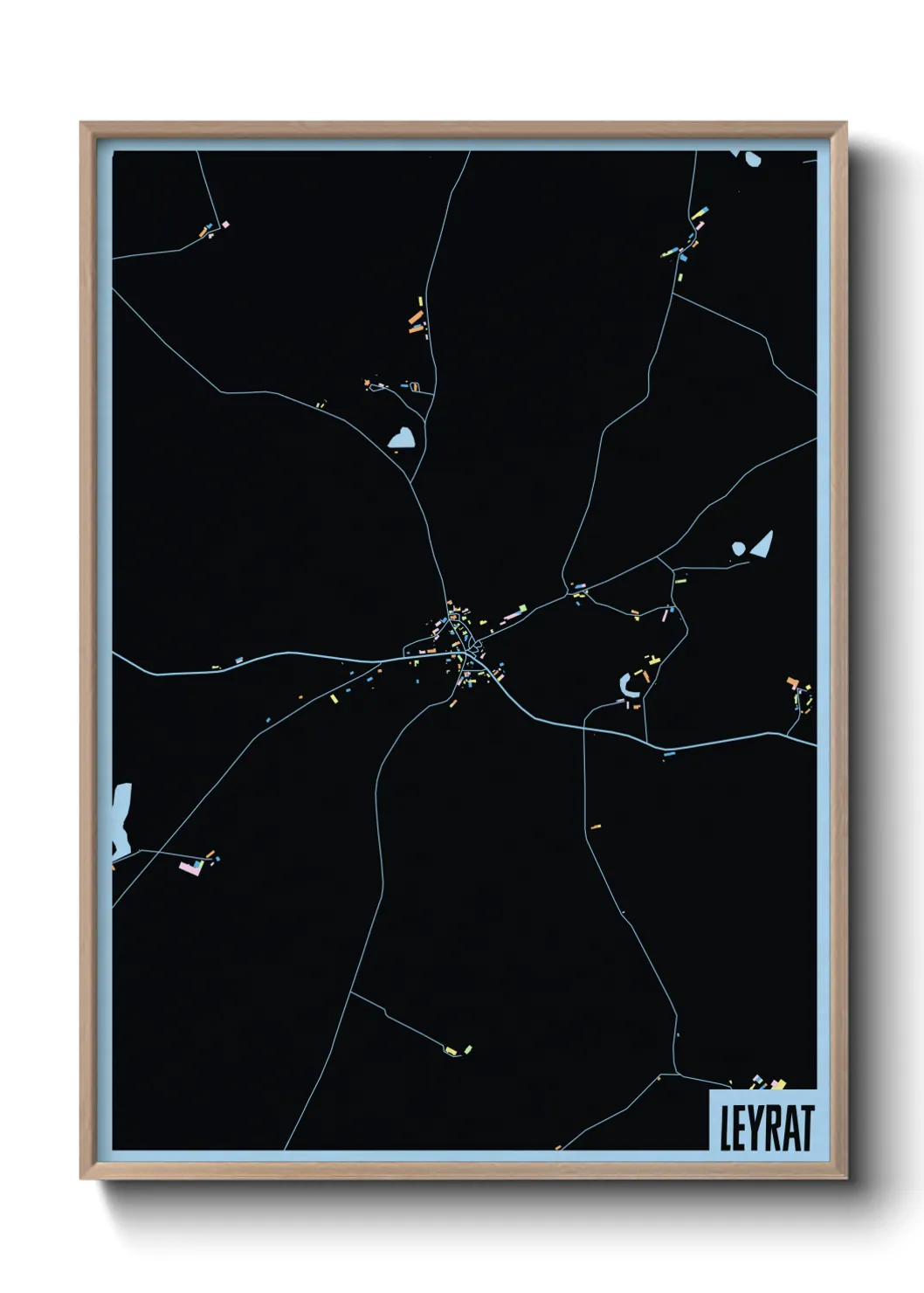 Une affiche de carte sur Leyrat