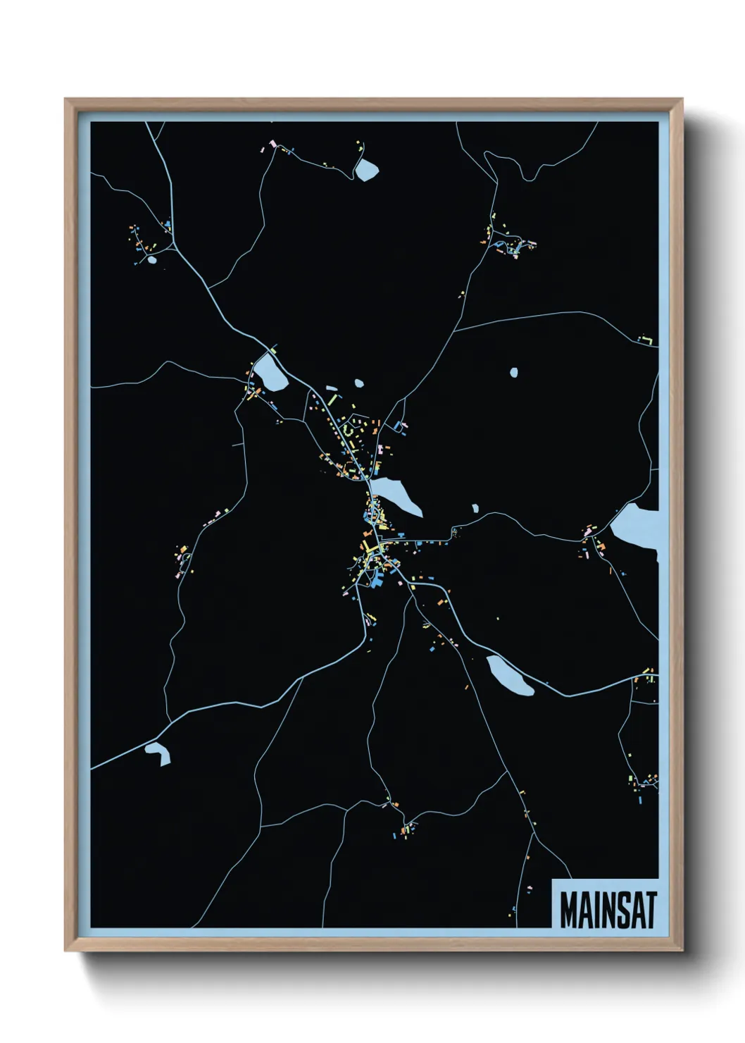 Une affiche de carte sur Mainsat