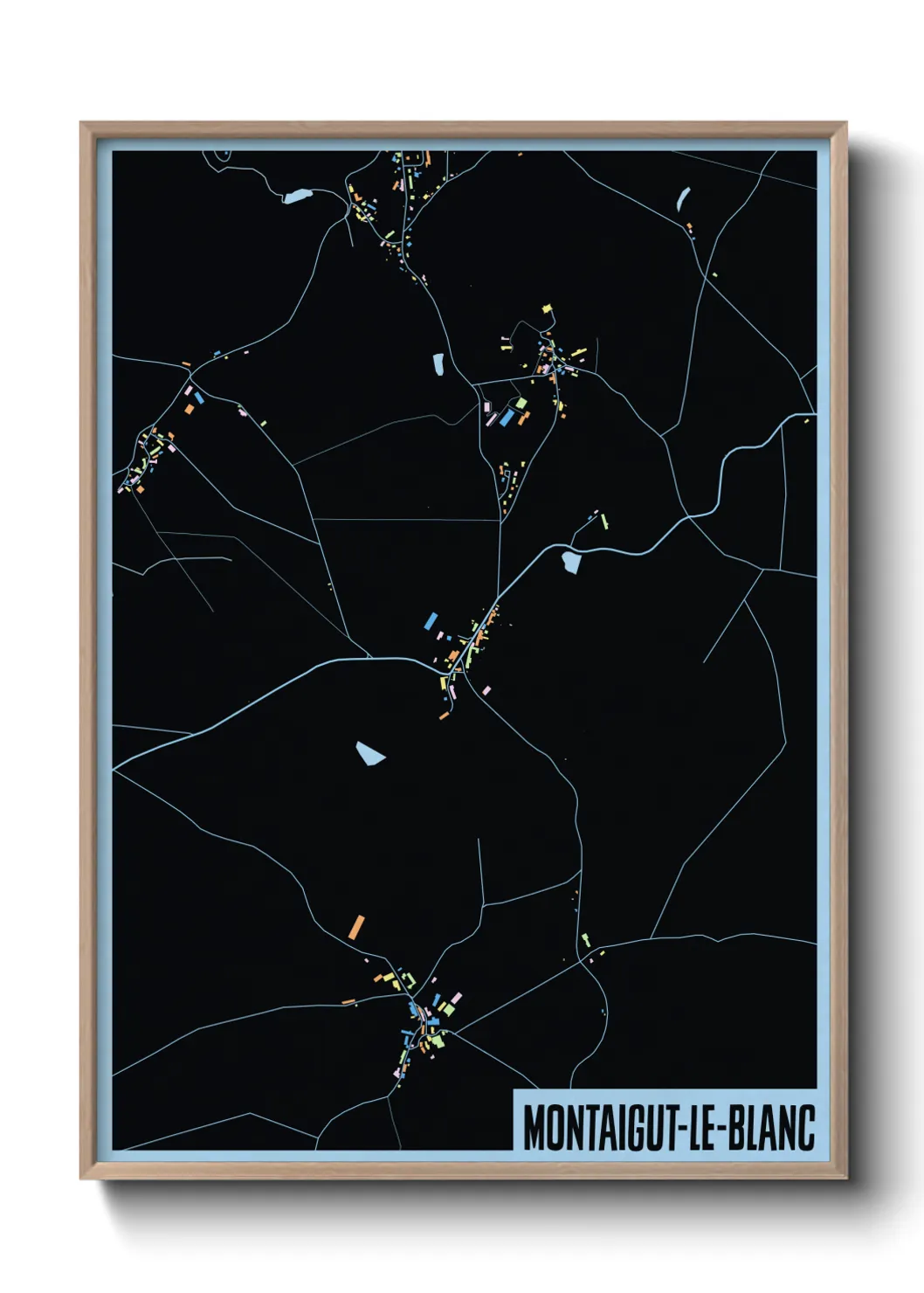 Un poster carteMontaigut-le-Blanc