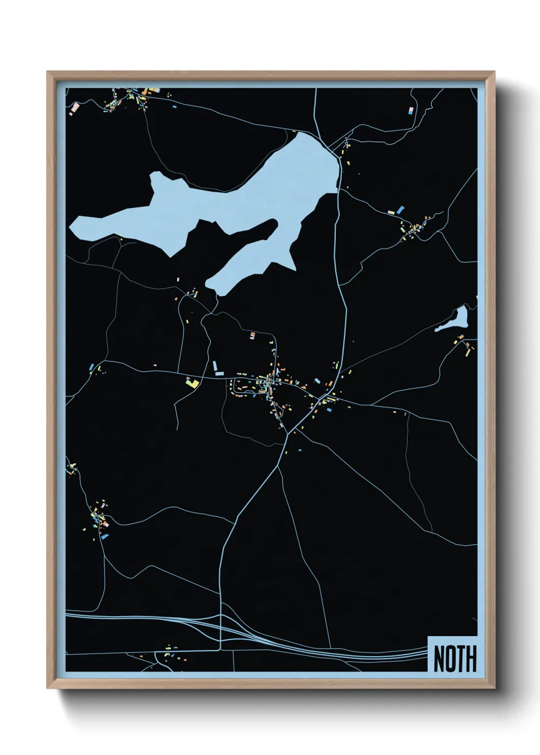 Une affiche de carte sur Noth