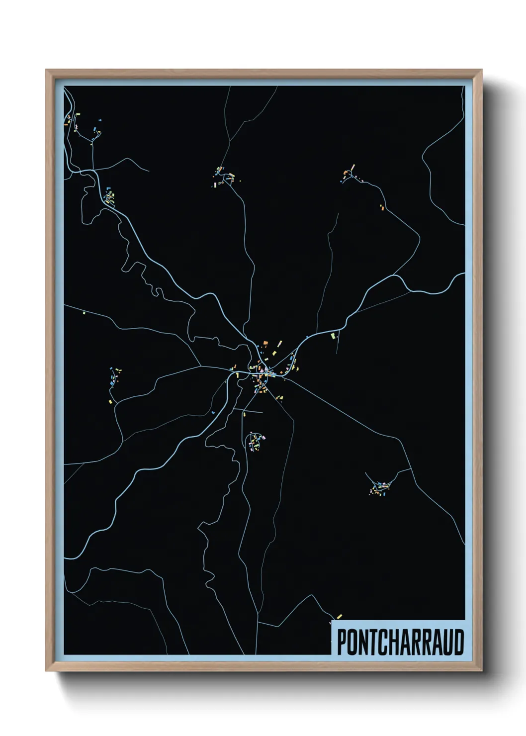 Une affiche de carte sur Pontcharraud