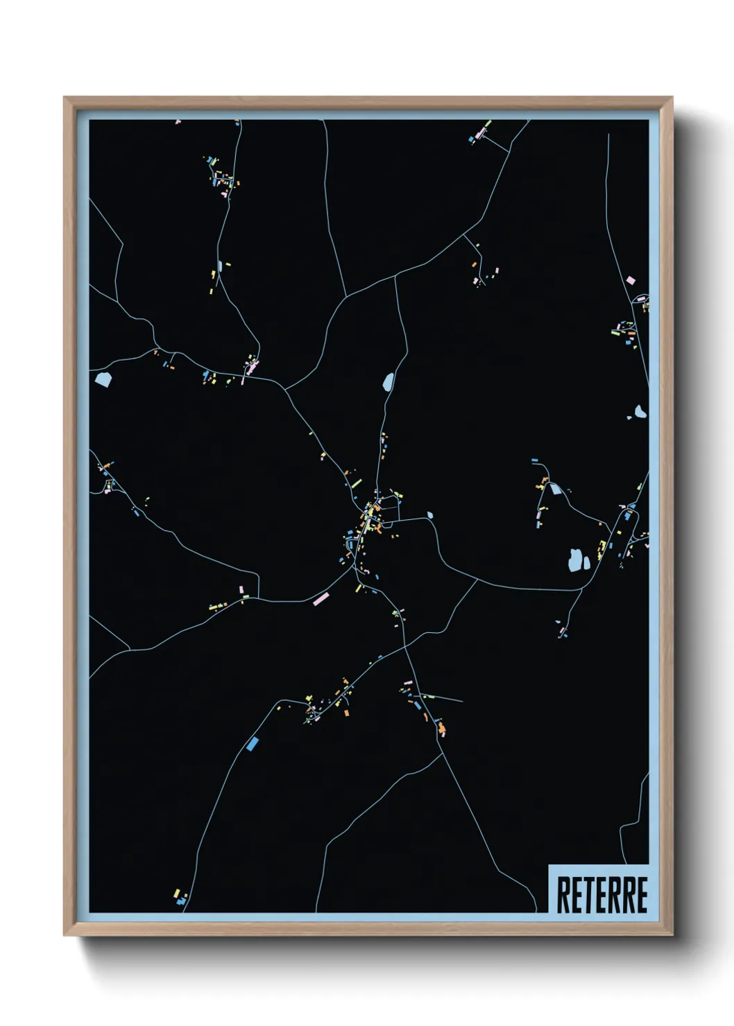 Une affiche de carte sur Reterre