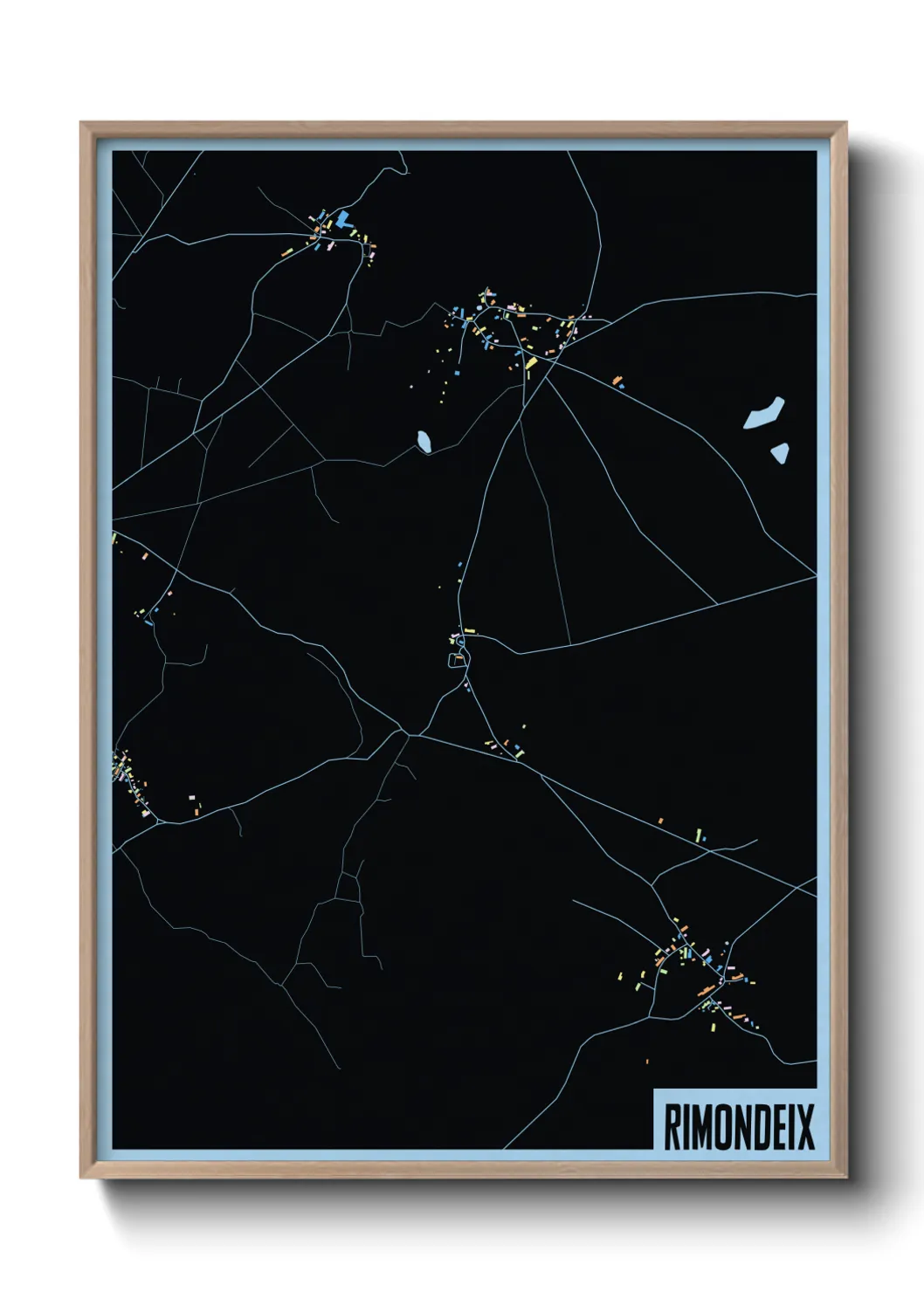 Une affiche de carte sur Rimondeix