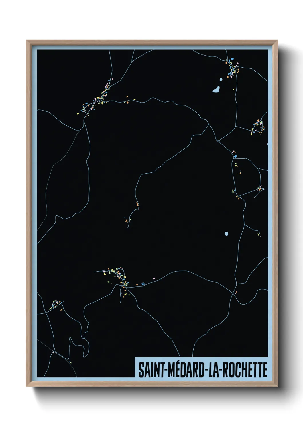 Un poster carteSaint-Médard-la-Rochette