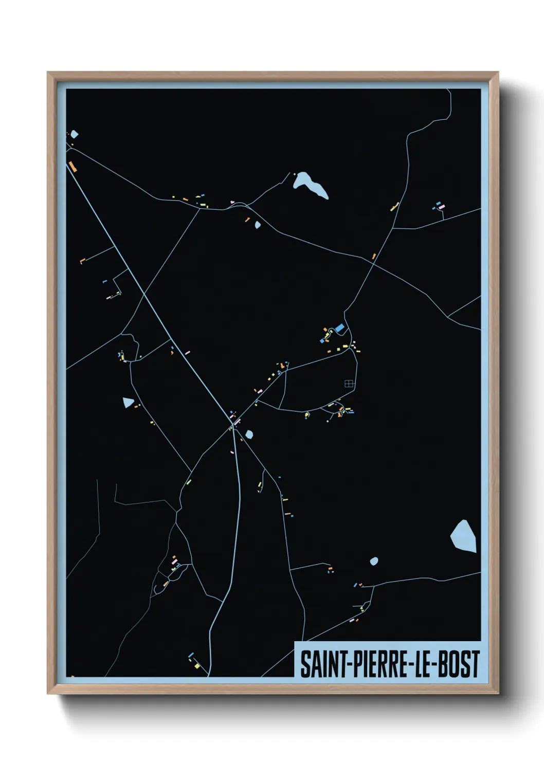 Un poster carteSaint-Pierre-le-Bost