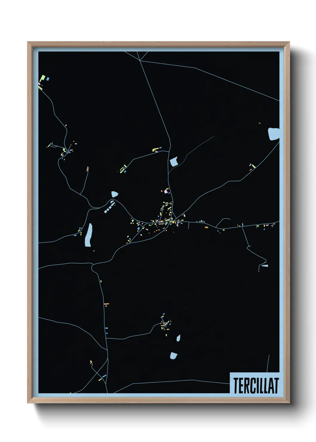 Une affiche de carte sur Tercillat