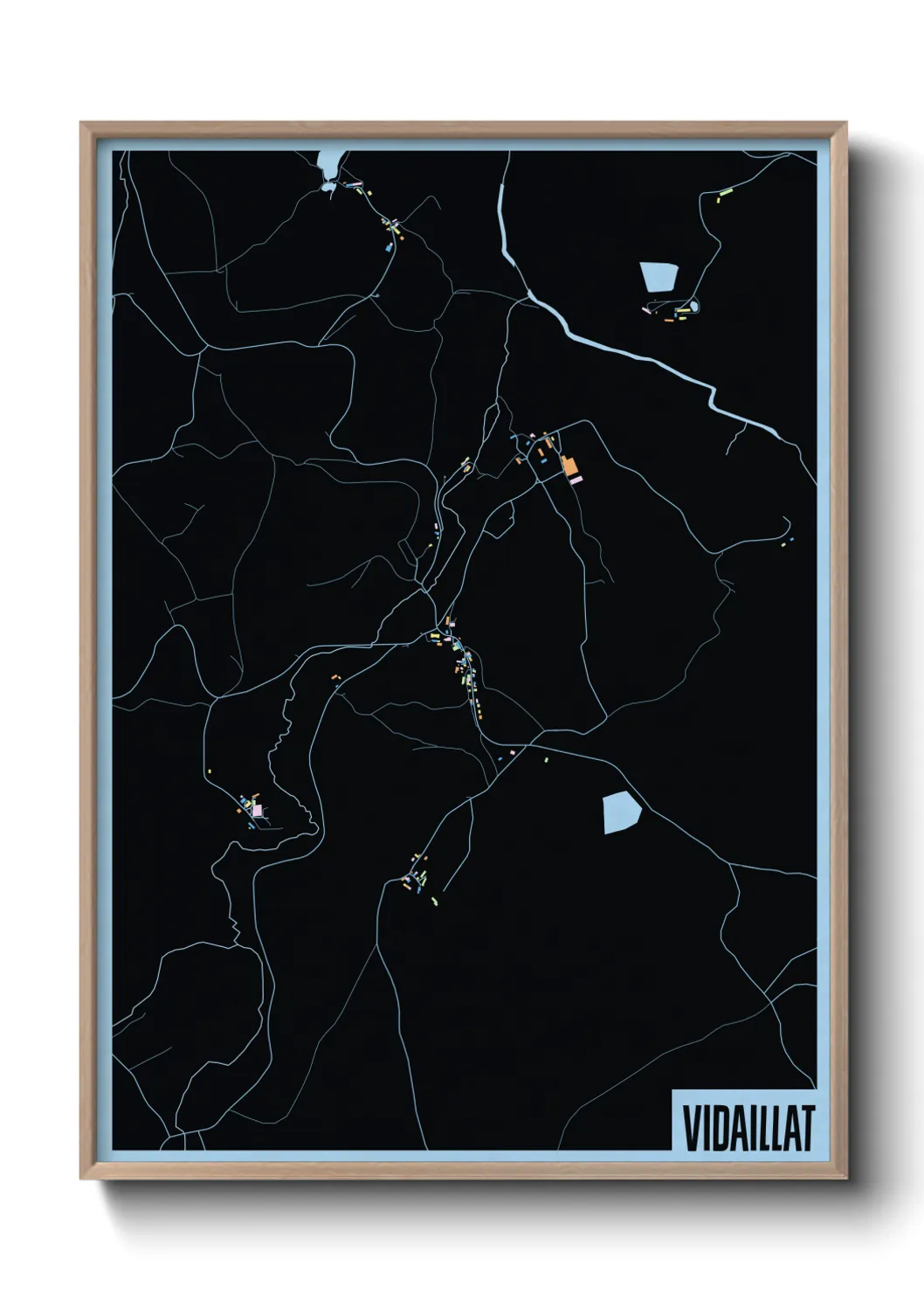 Une affiche de carte sur Vidaillat