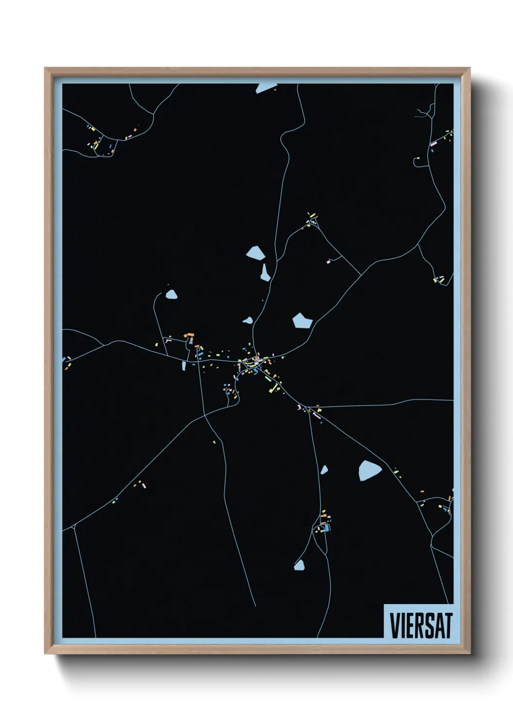 Une affiche de carte sur Viersat