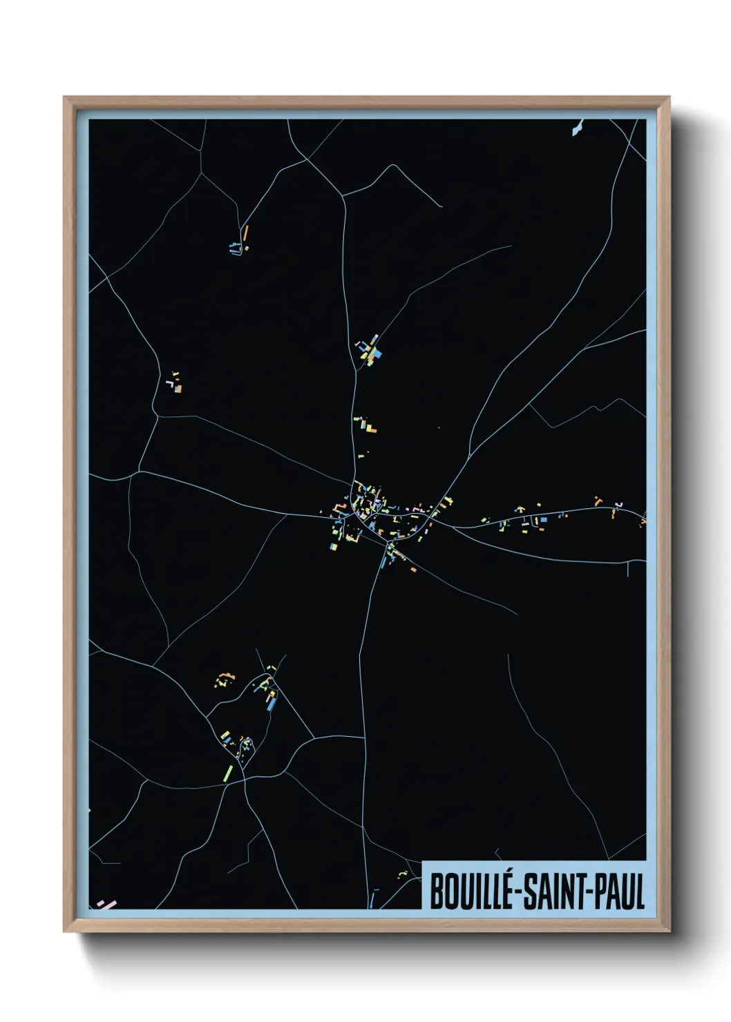 Une affiche de carte sur Bouillé-Saint-Paul