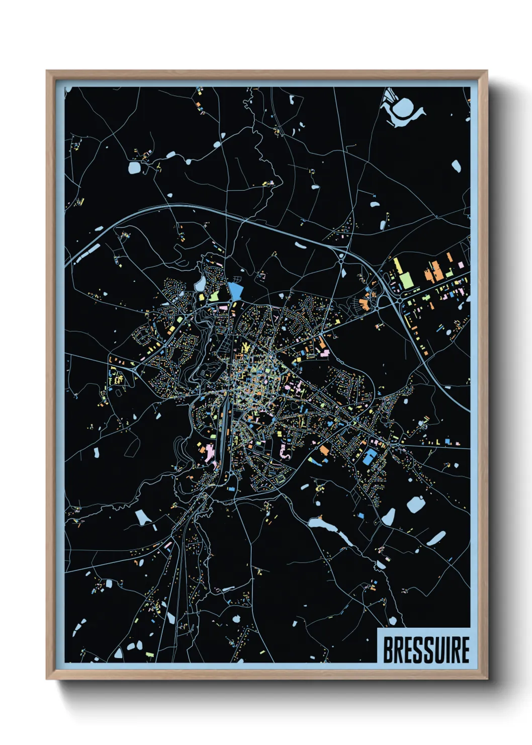 Une affiche de carte sur Bressuire