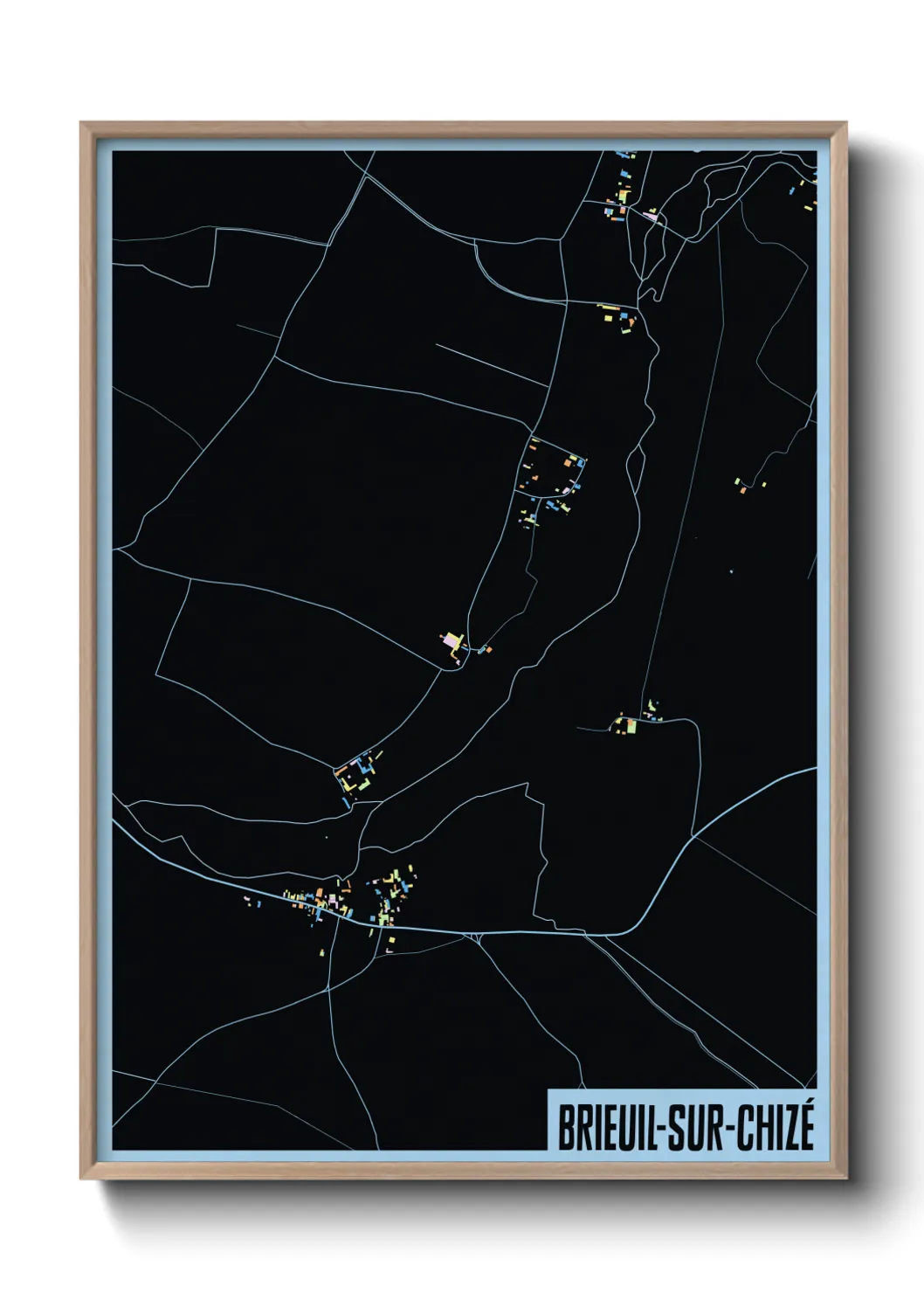 Une affiche de carte sur Brieuil-sur-Chizé