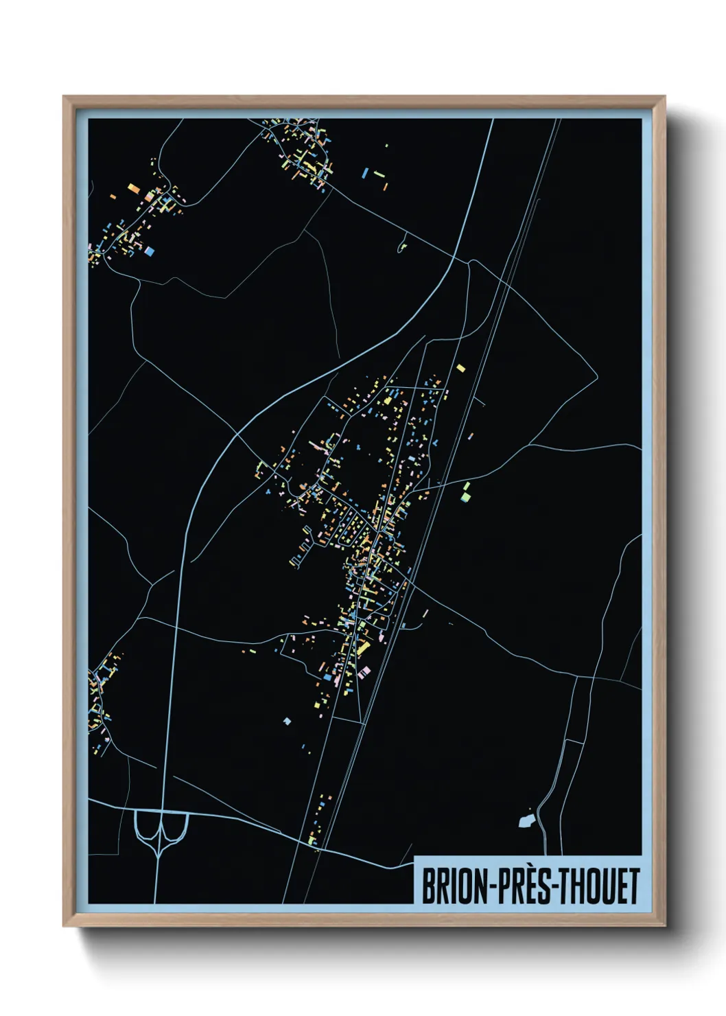 Une affiche de carte sur Brion-près-Thouet