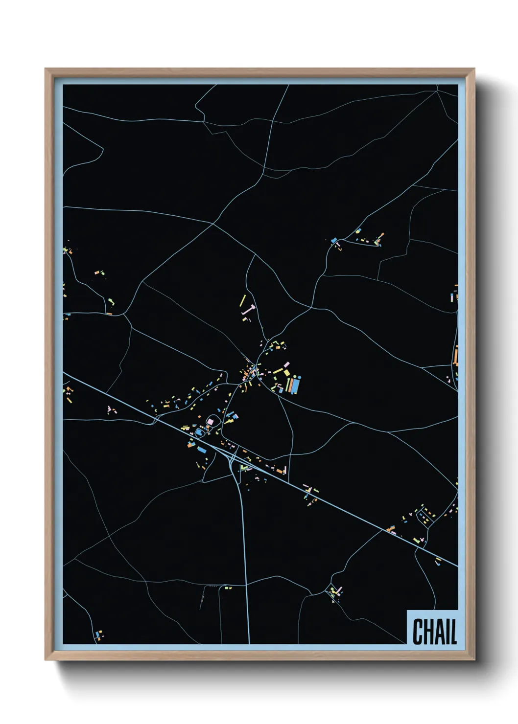 Une affiche de carte sur Chail