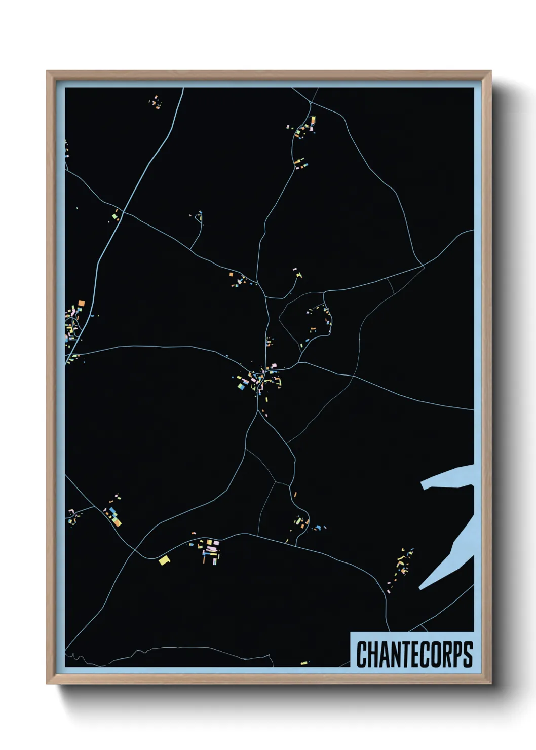 Une affiche de carte sur Chantecorps