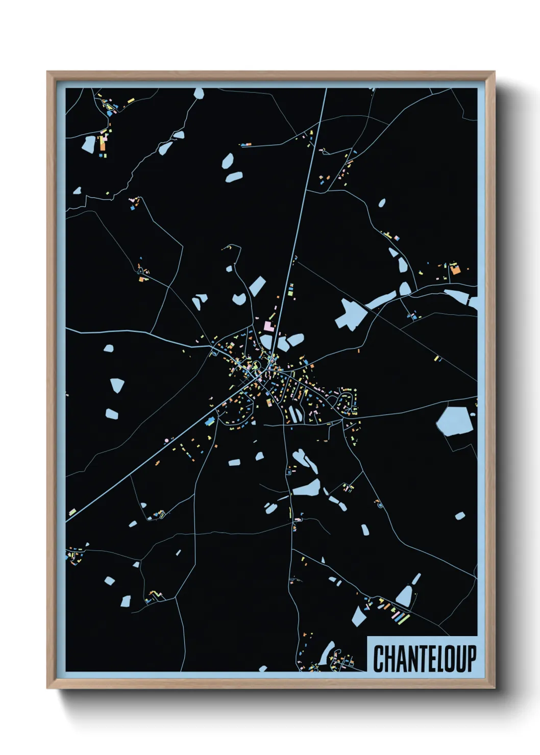 Une affiche de carte sur Chanteloup