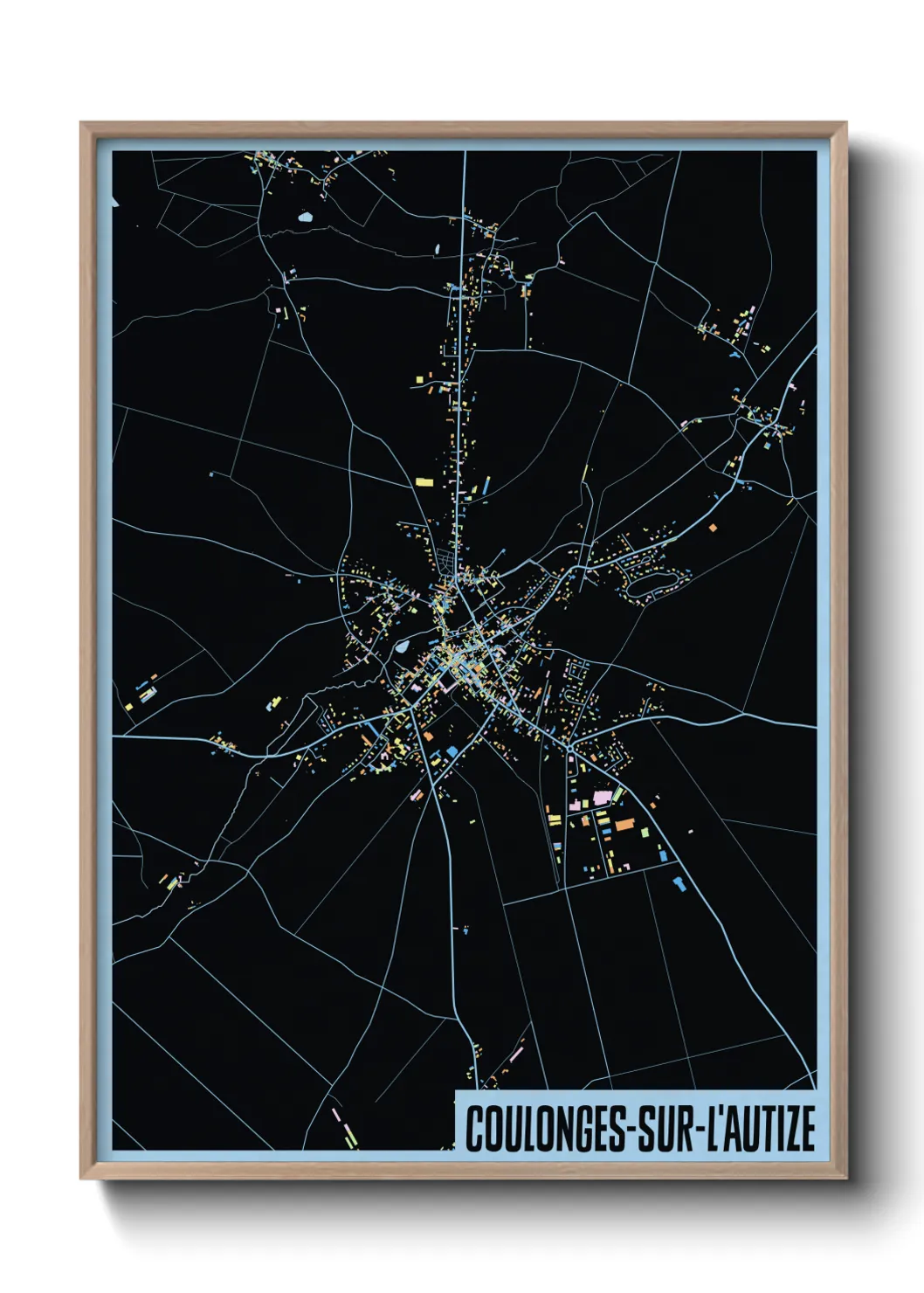 Une affiche de carte sur Coulonges-sur-l'Autize