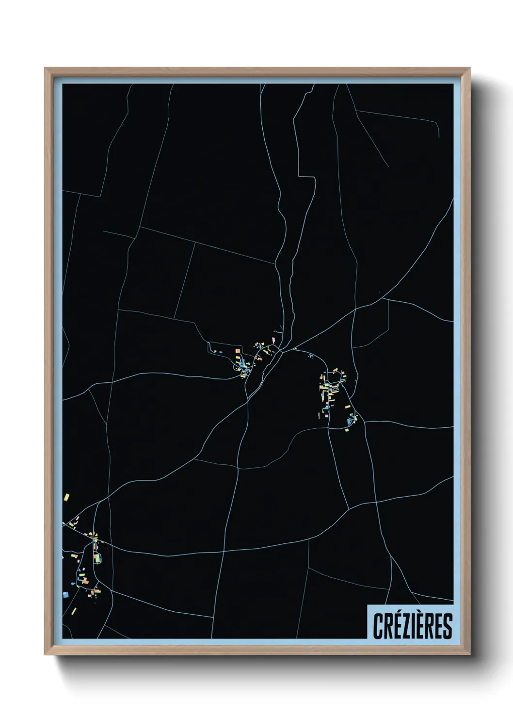 Une affiche de carte sur Crézières