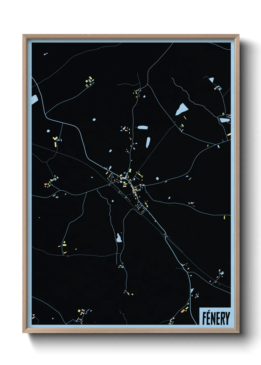 Une affiche de carte sur Fénery