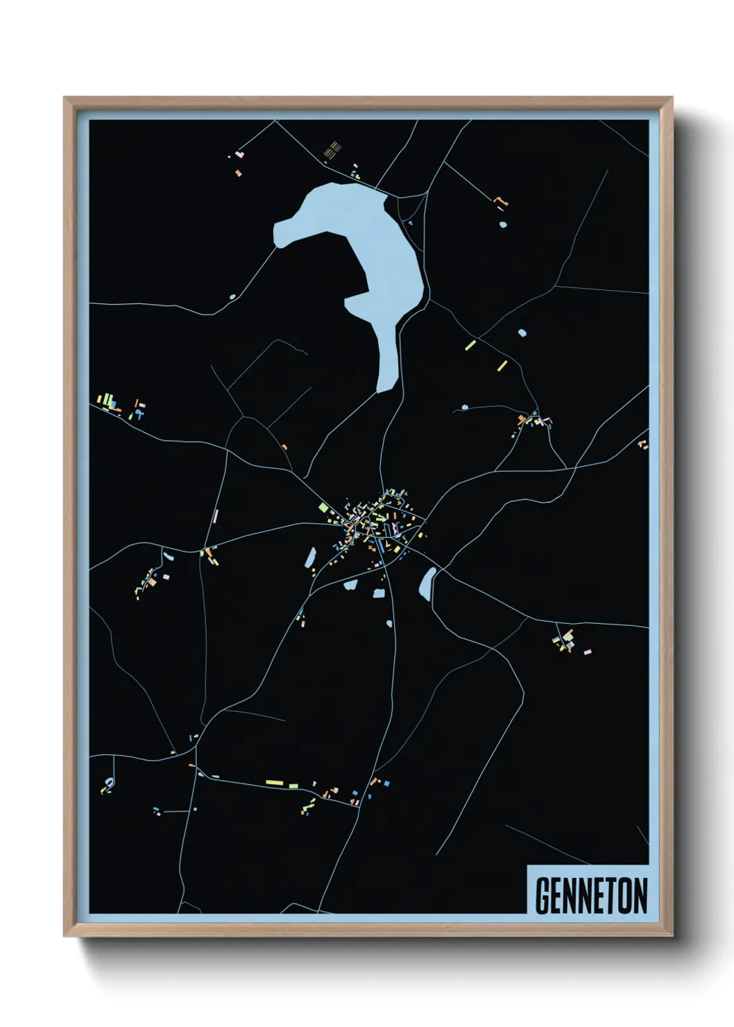 Une affiche de carte sur Genneton