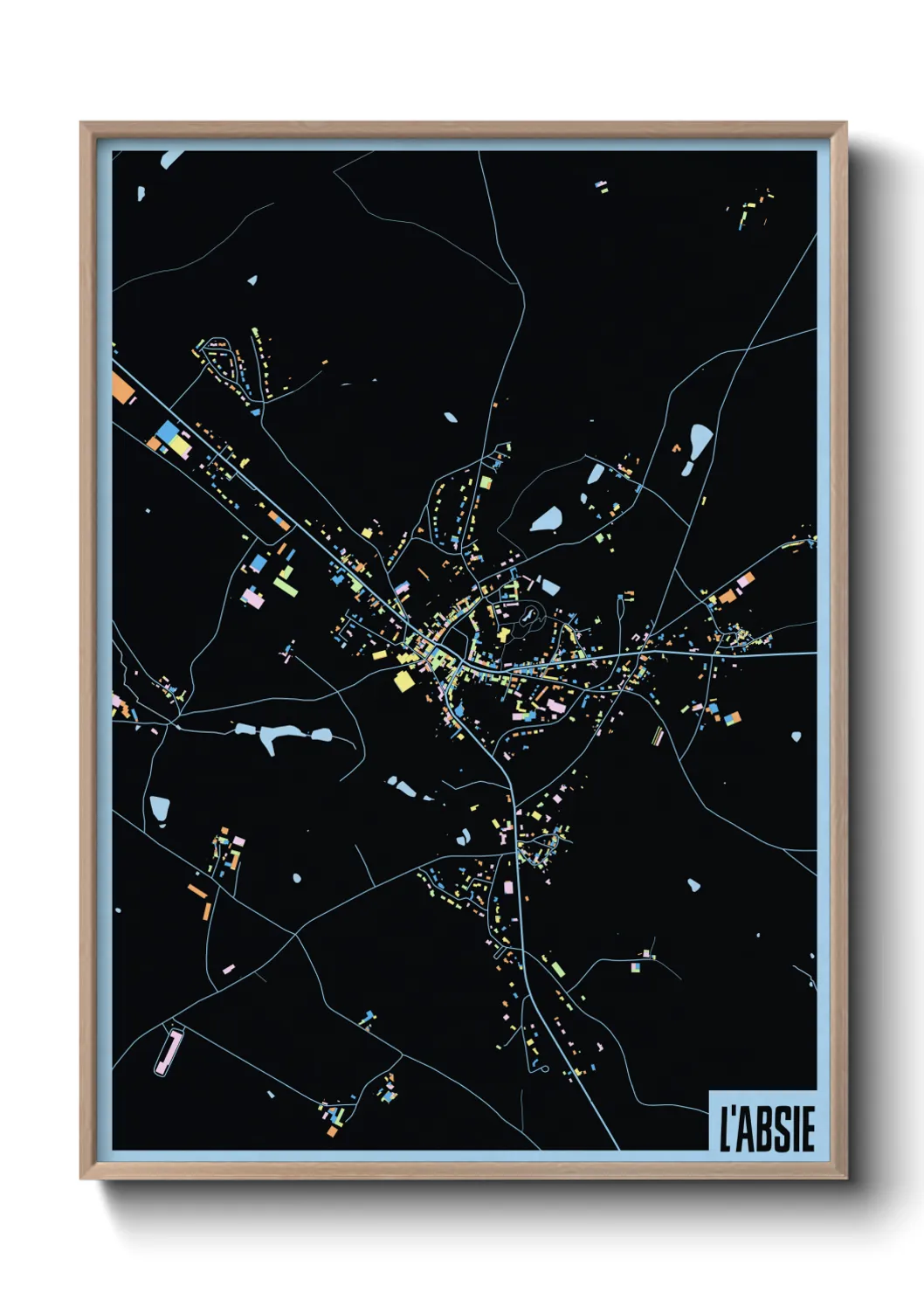 Une affiche de carte sur L'Absie