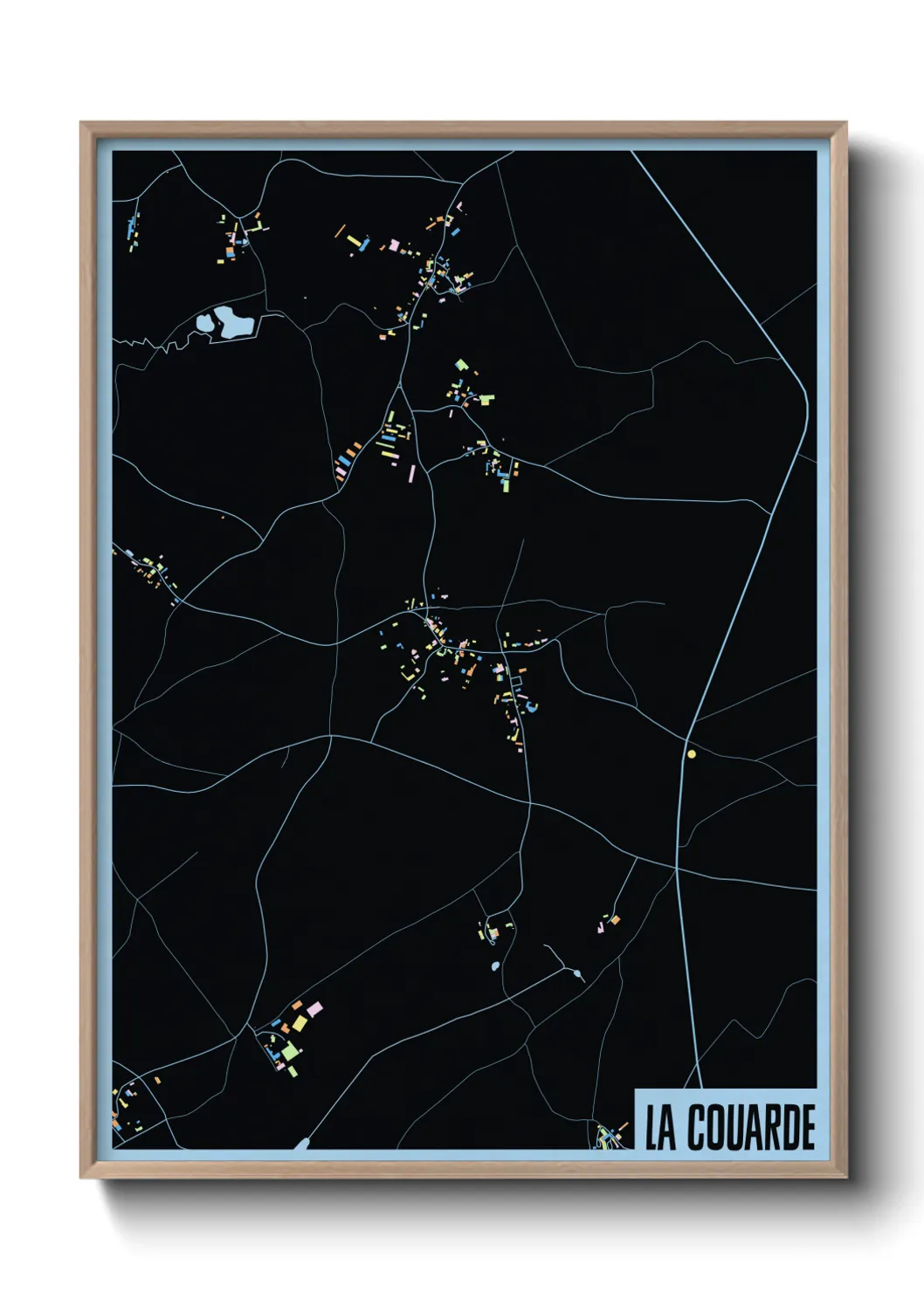 Une affiche de carte sur La Couarde