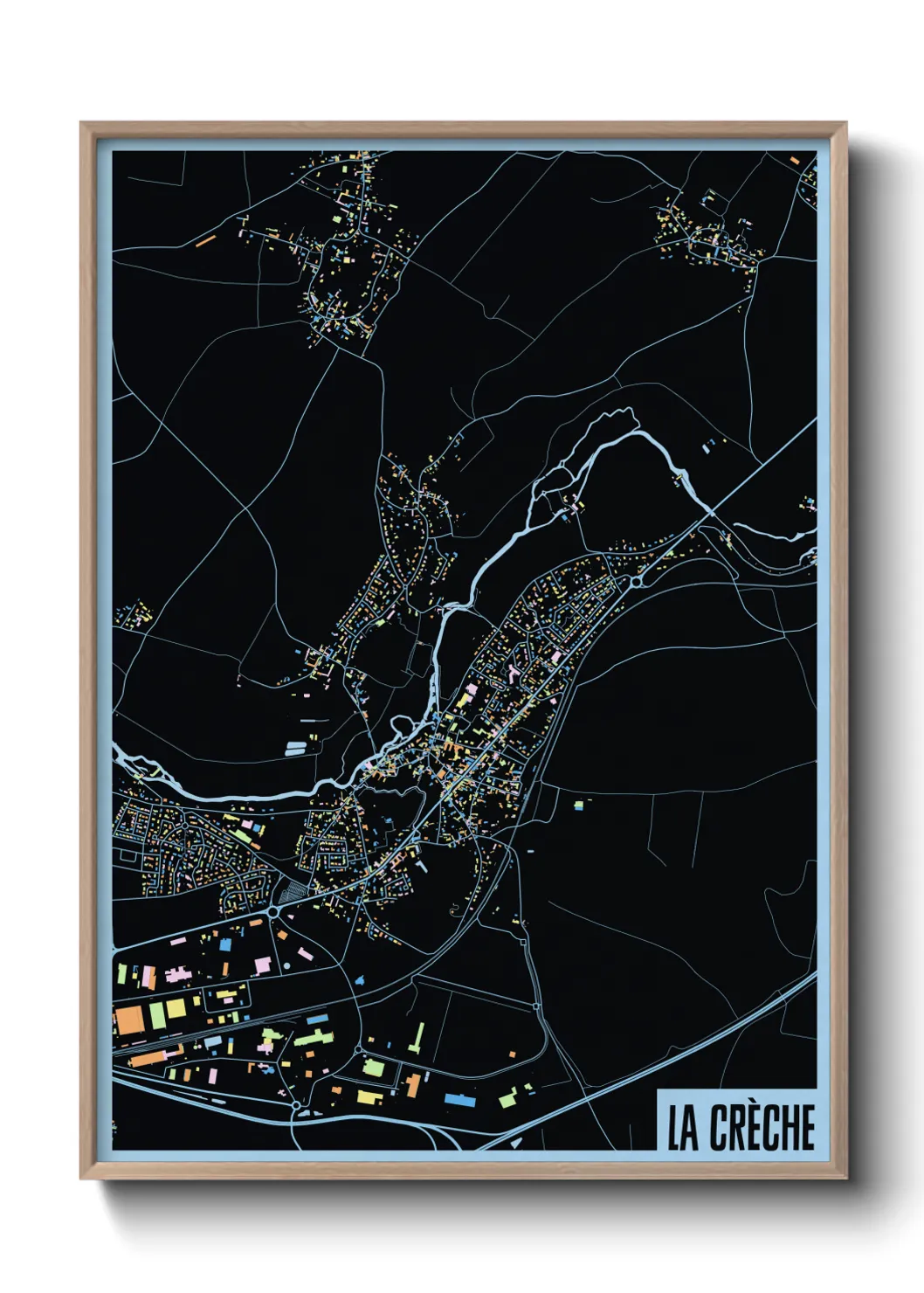Une affiche de carte sur La Crèche