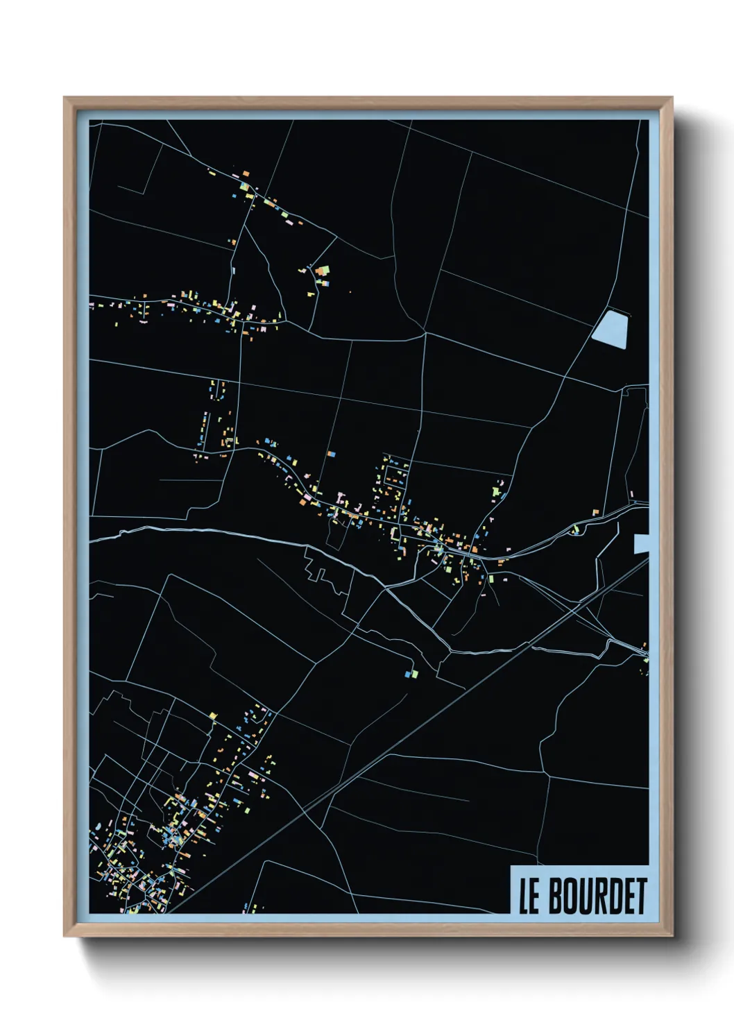 Une affiche de carte sur Le Bourdet