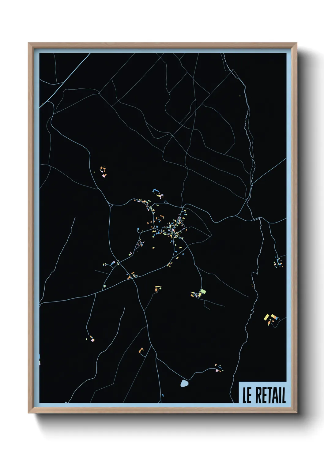 Une affiche de carte sur Le Retail