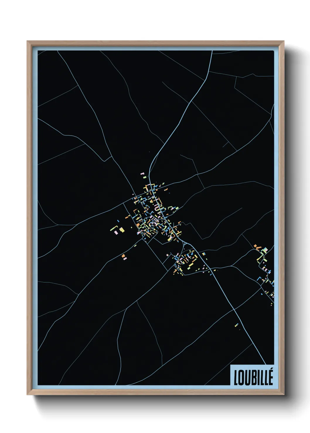 Une affiche de carte sur Loubillé