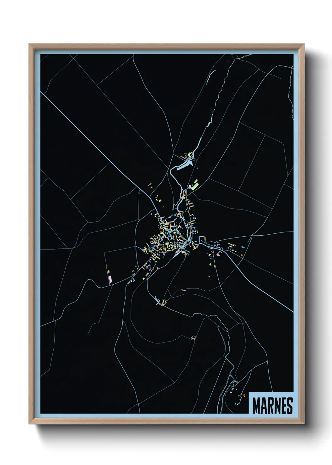 Une affiche de carte sur Marnes