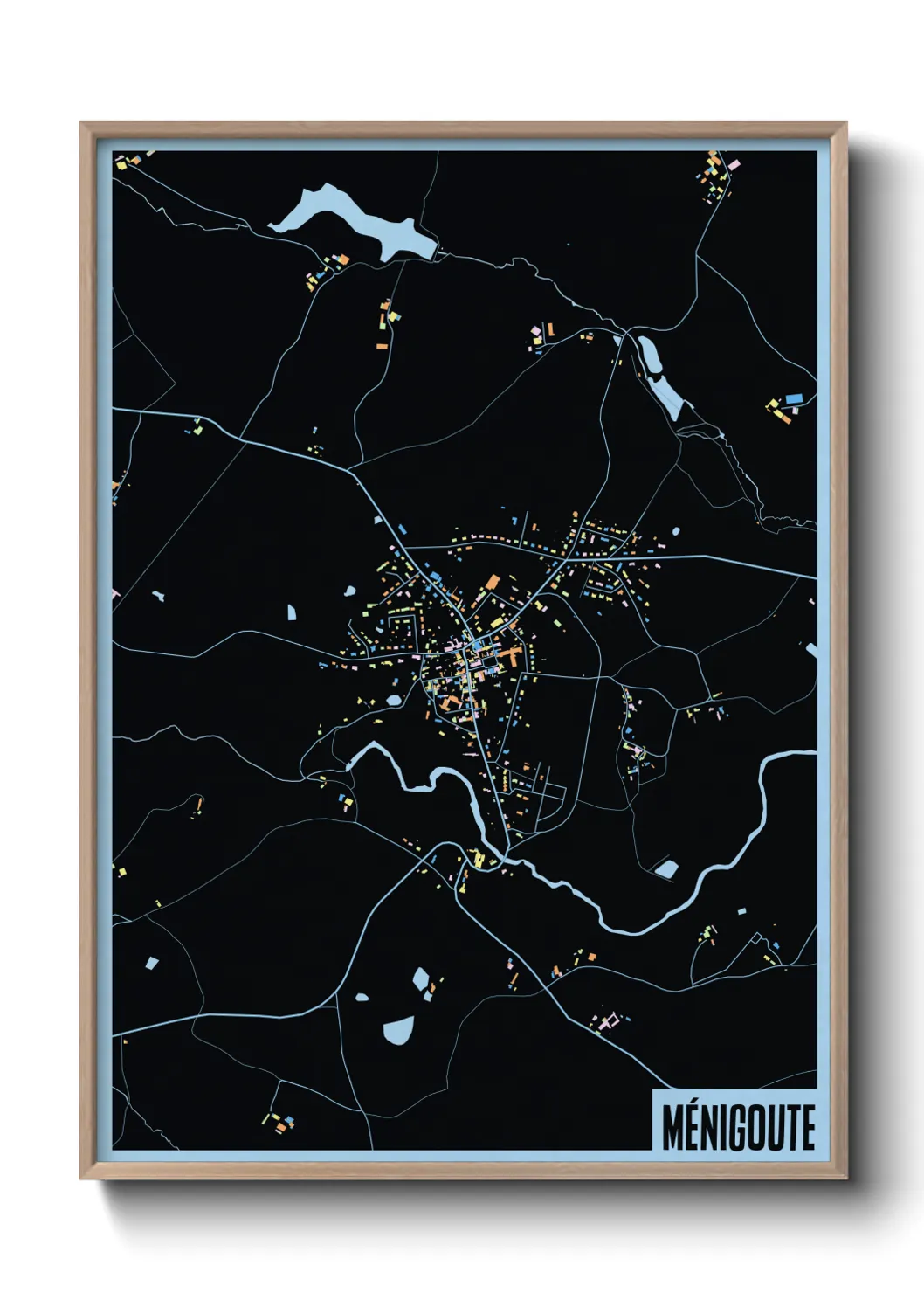 Une affiche de carte sur Ménigoute