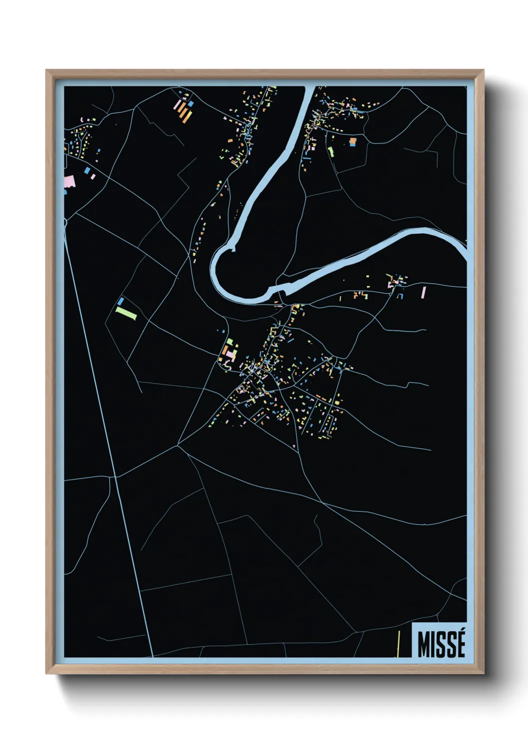 Une affiche de carte sur Missé