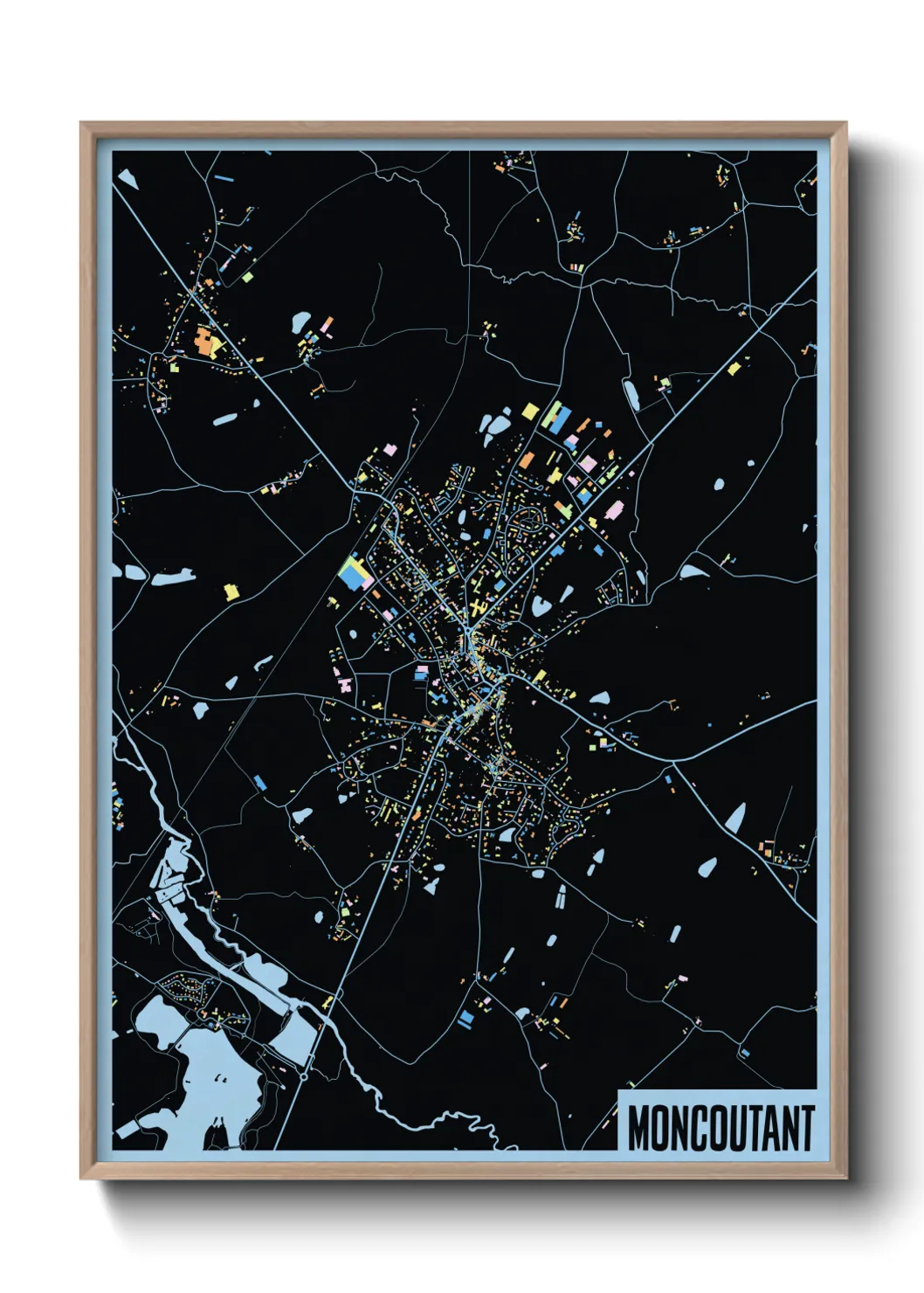 Une affiche de carte sur Moncoutant